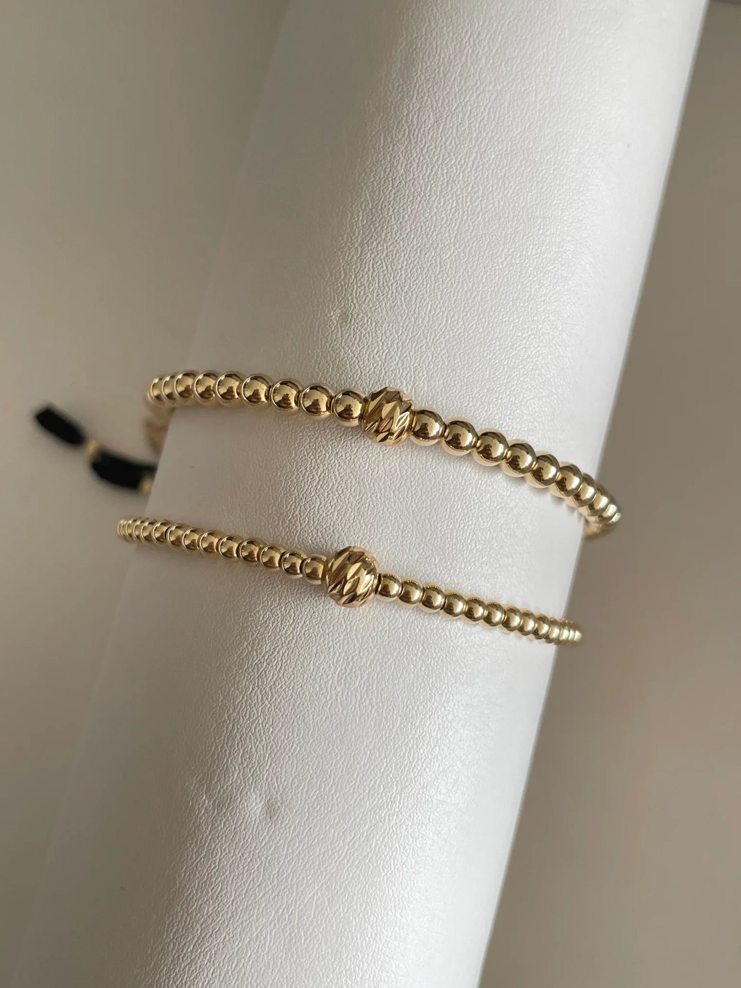 Pulsera De Parejas Diamantada 4mm Y 3mm