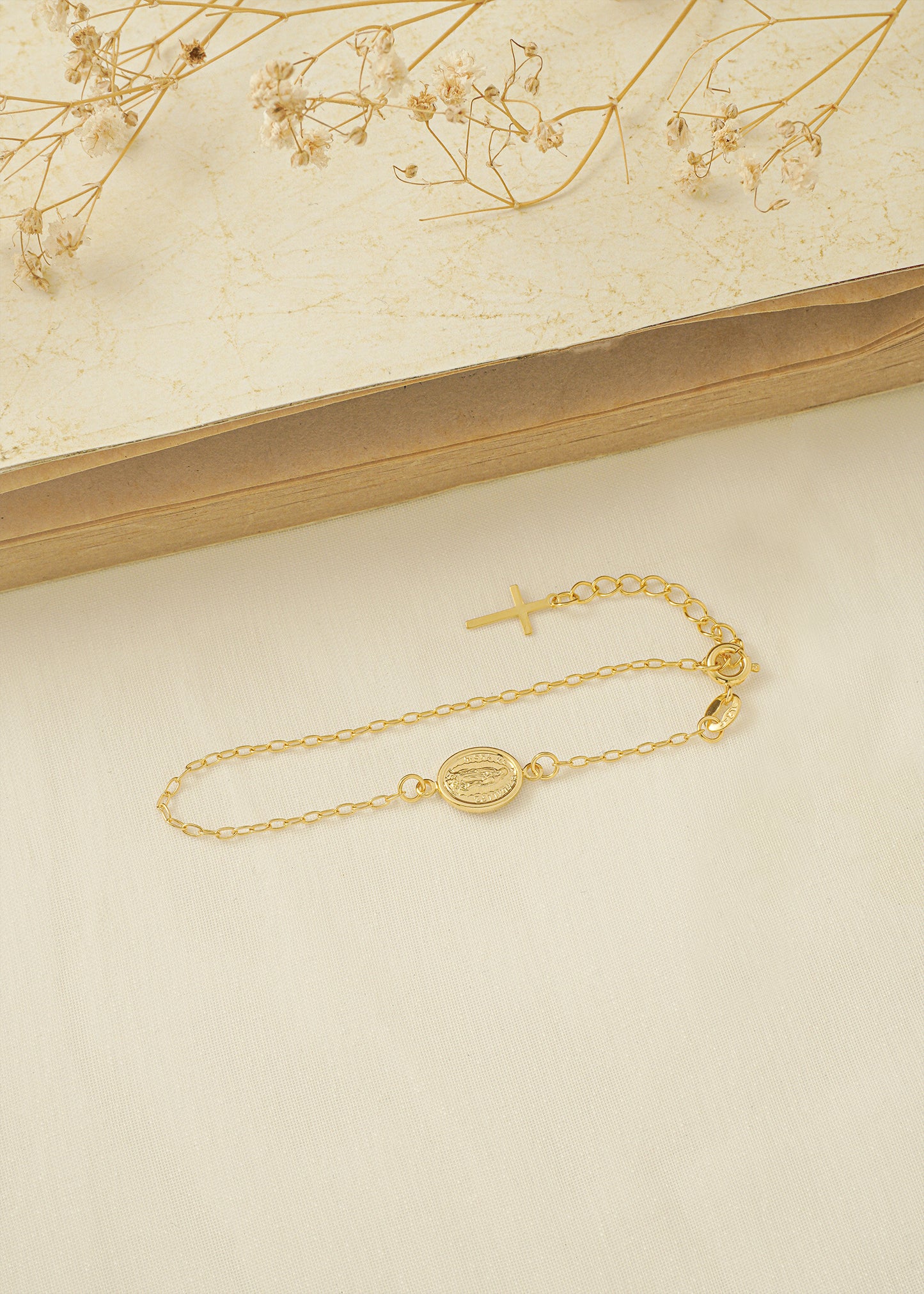 Pulsera Virgen de Guadalupe 16.5 Cms Extensor