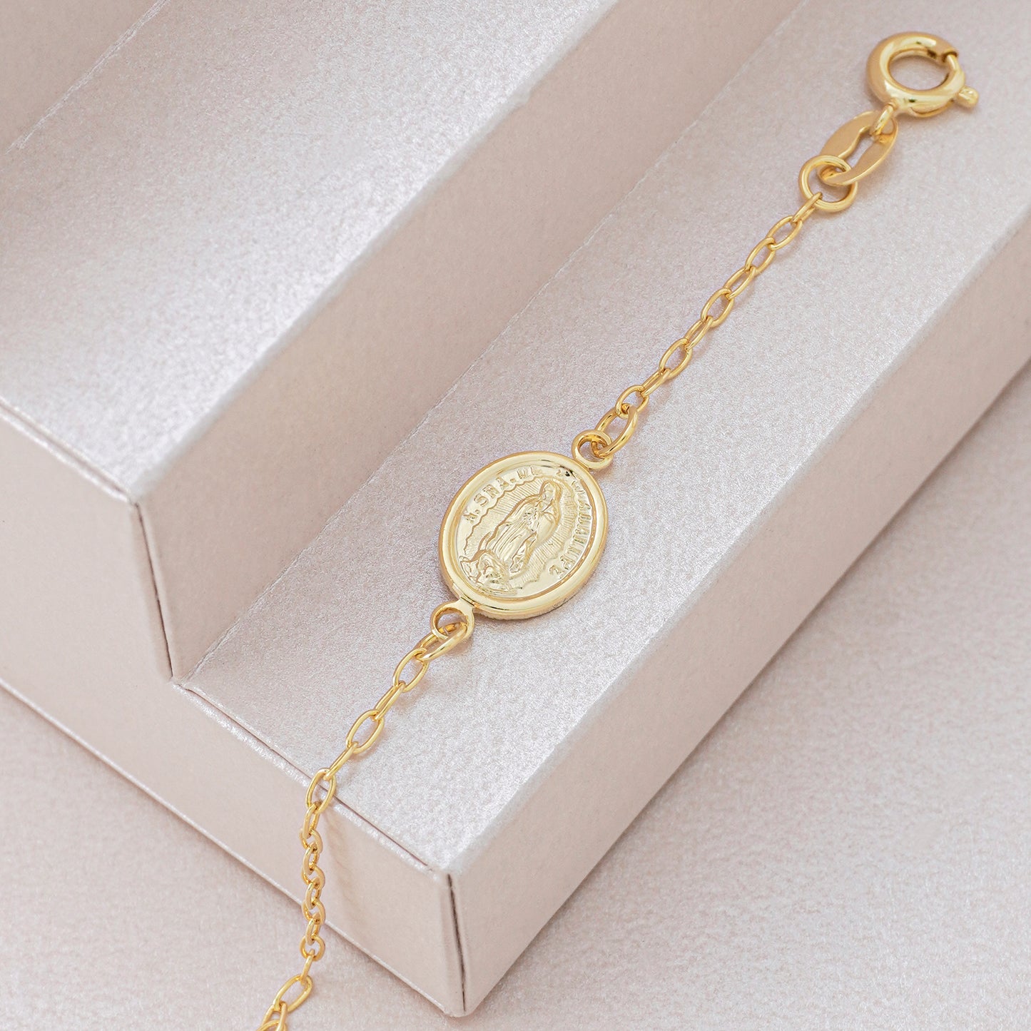 Pulsera Virgen de Guadalupe 16.5 Cms Extensor