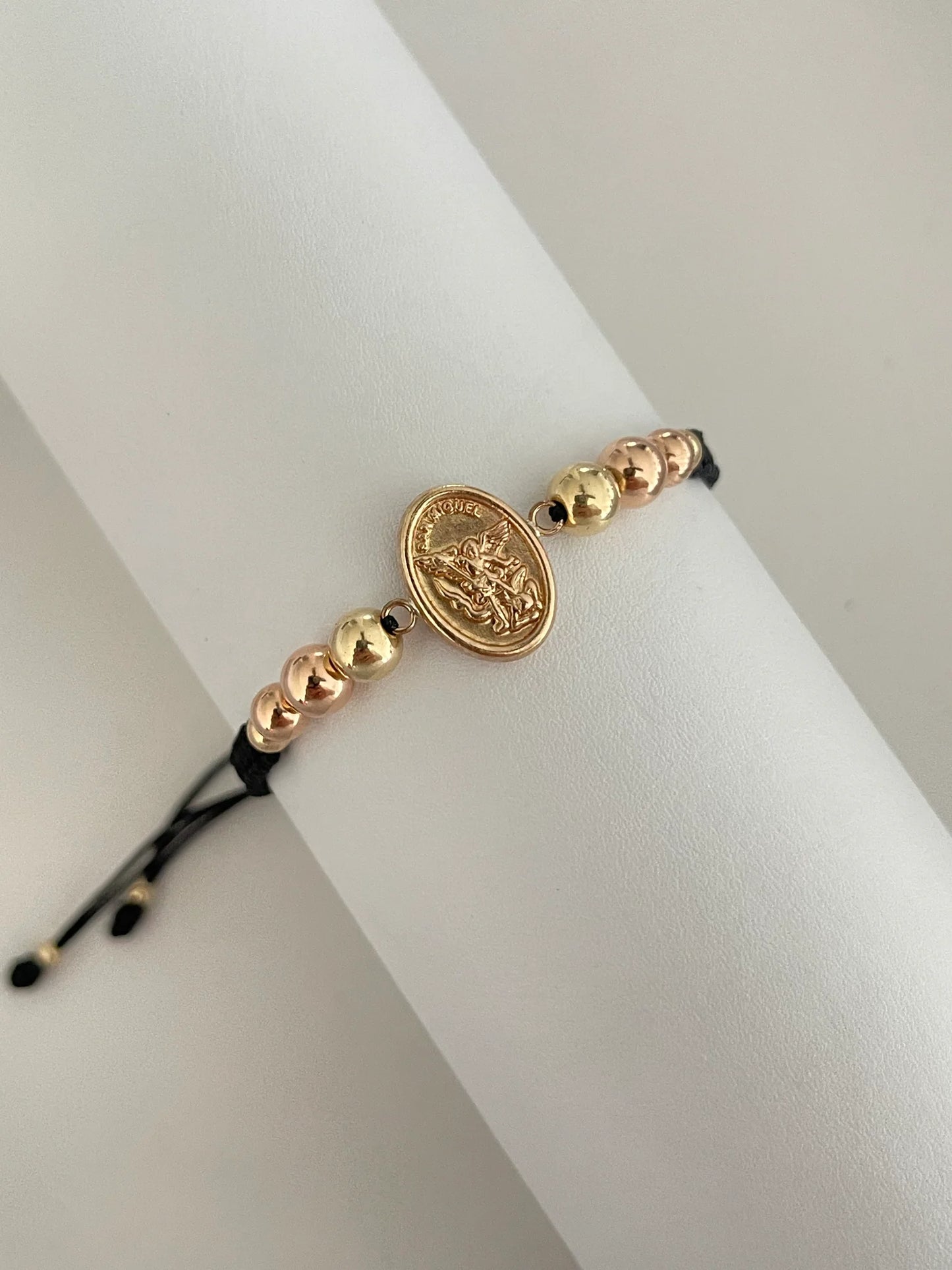 Pulsera arcángel san Miguel 2 oros