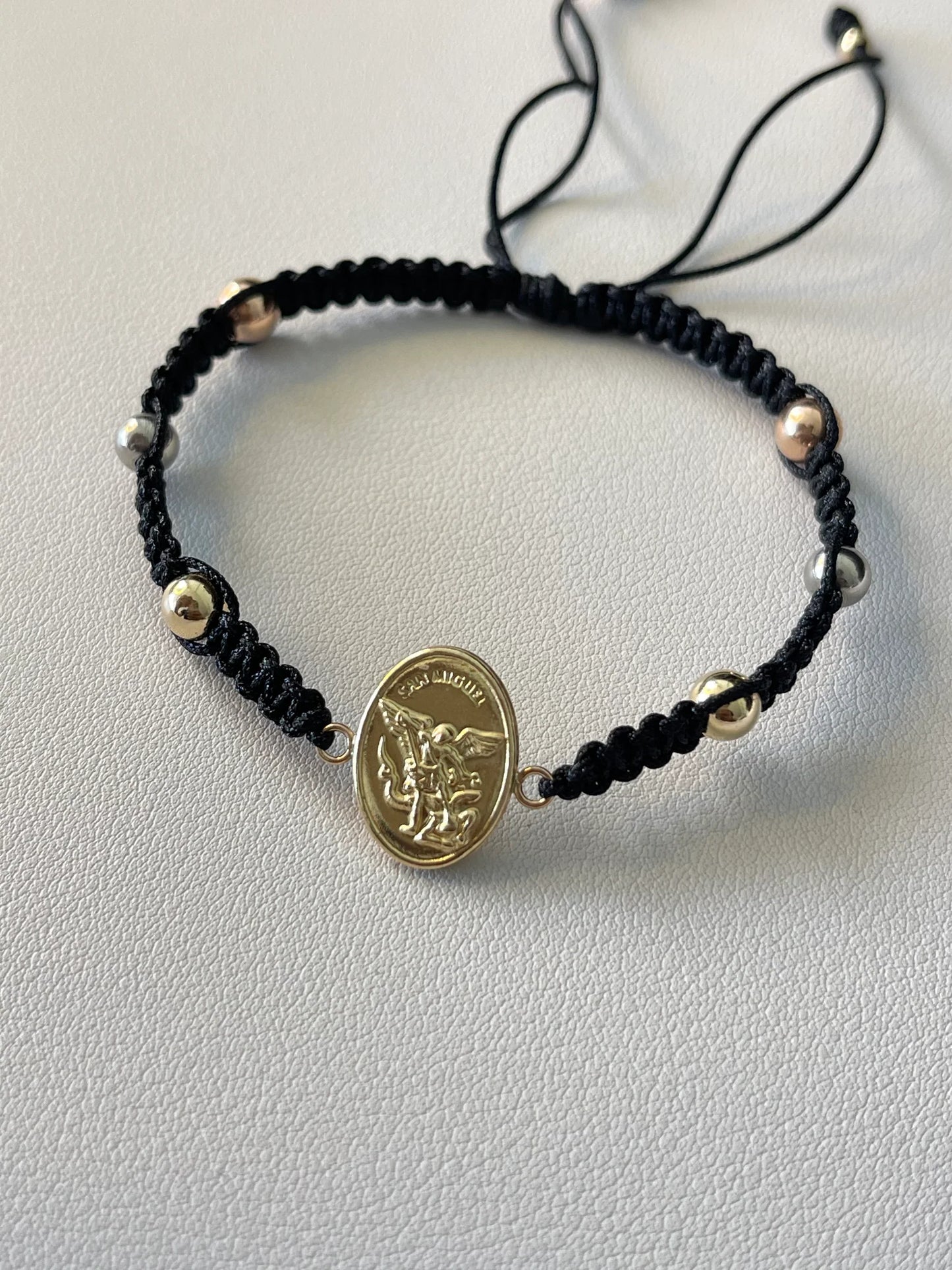 Pulsera Arcángel san Miguel grande (6mm)