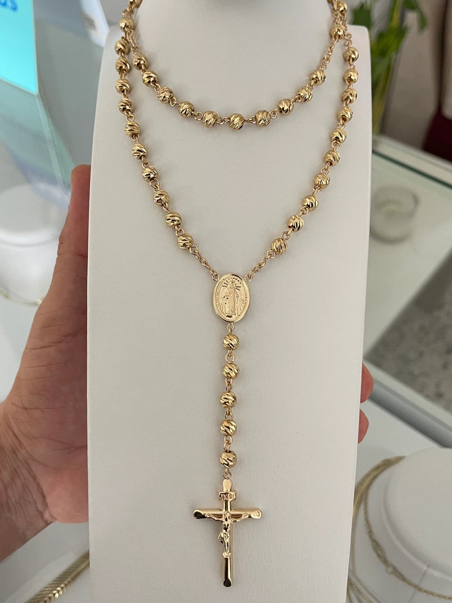 Rosario Balin 6mm Diamantado ( 65cms )