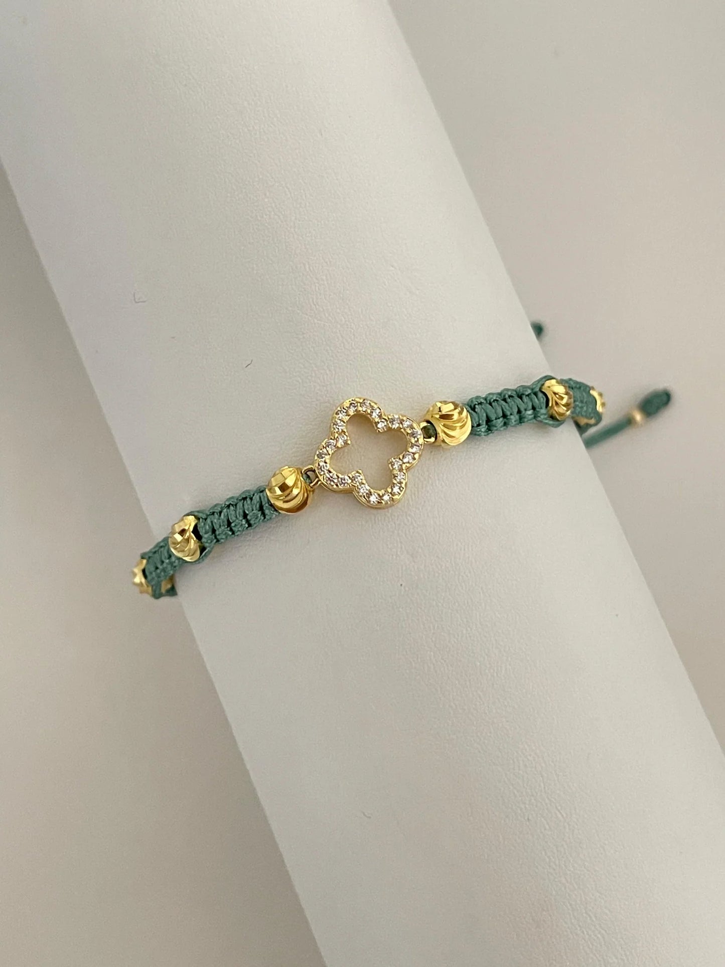 Pulsera clover circonia silueta (5mm)