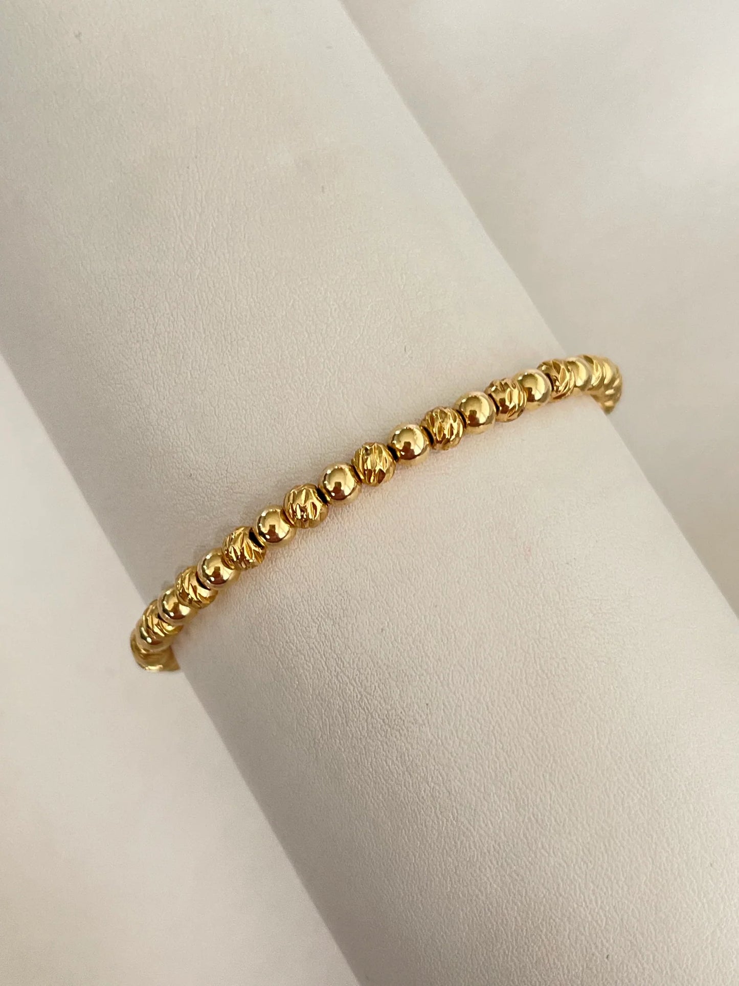 Pulsera 4mm Diamantada y Lisa