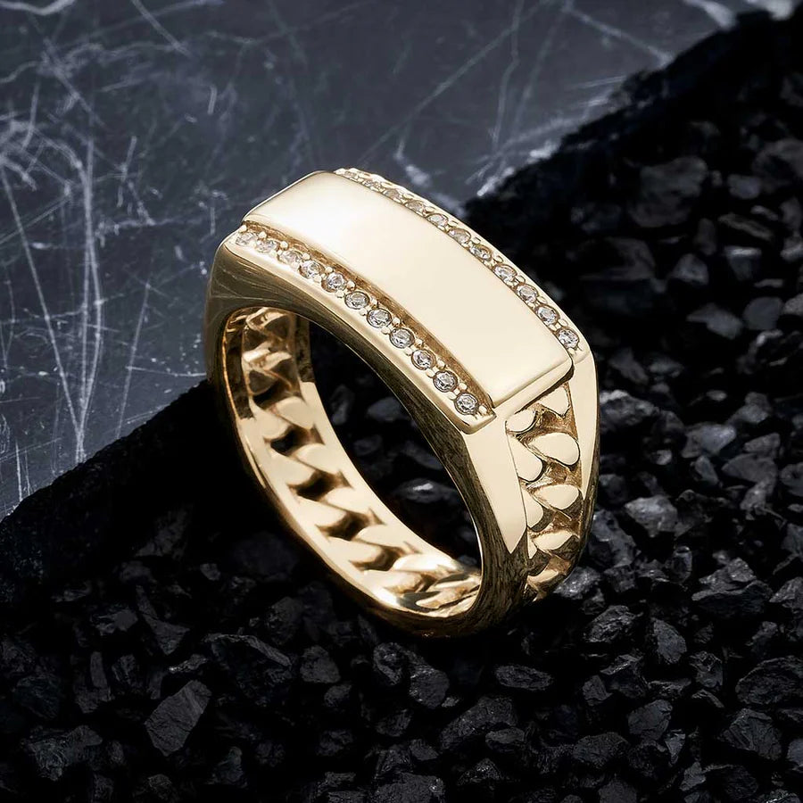 Anillo Cubano Placa Exclusive