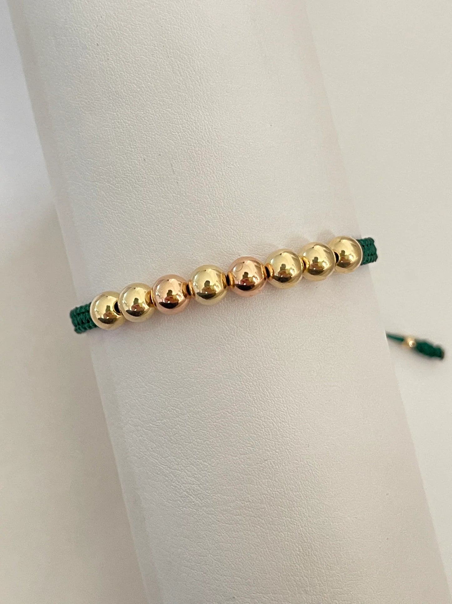Pulsera Oro Rosado Y Dorado