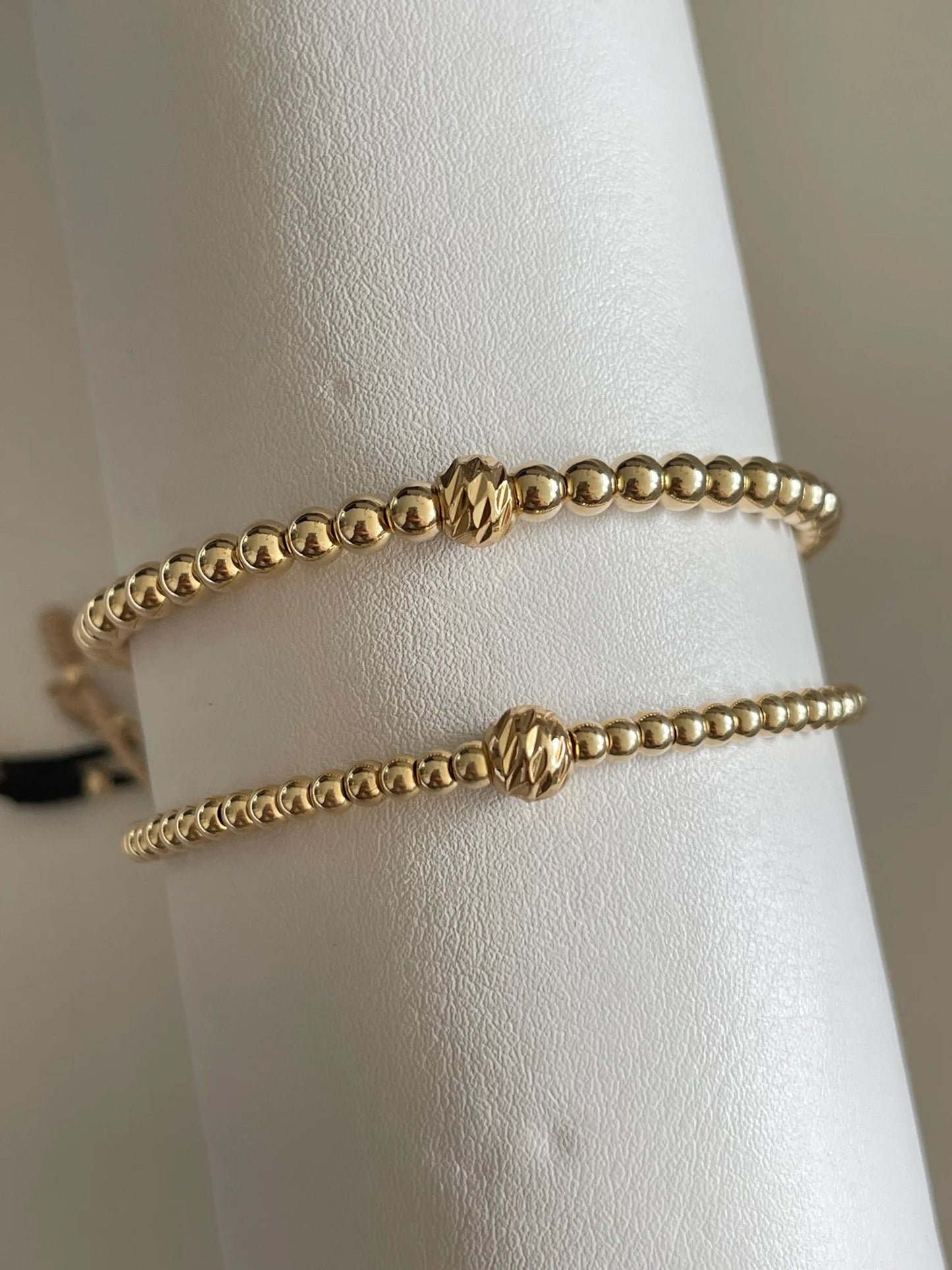 Pulsera De Parejas Diamantada 4mm Y 3mm