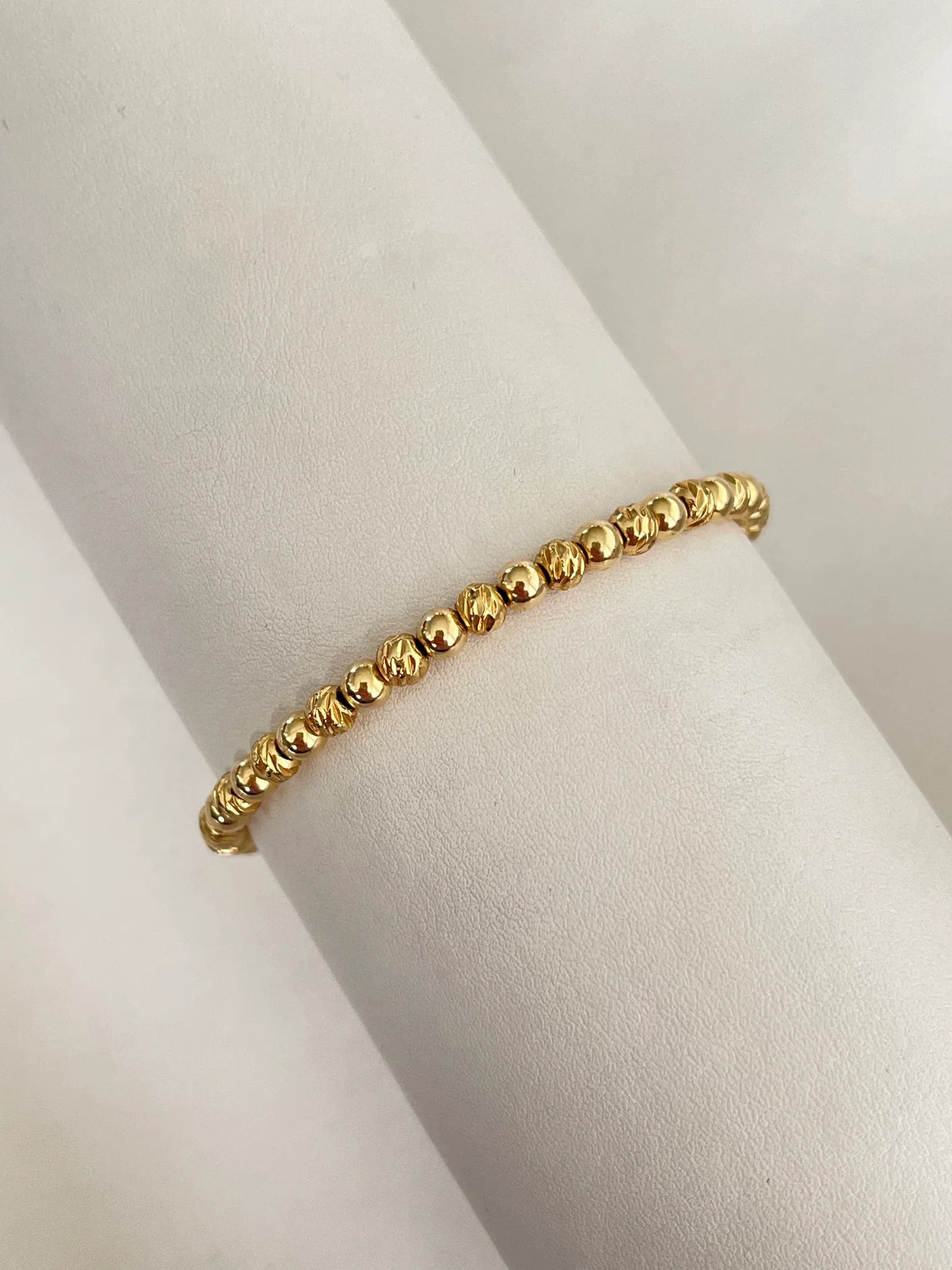 Pulsera 4mm Diamantada y Lisa