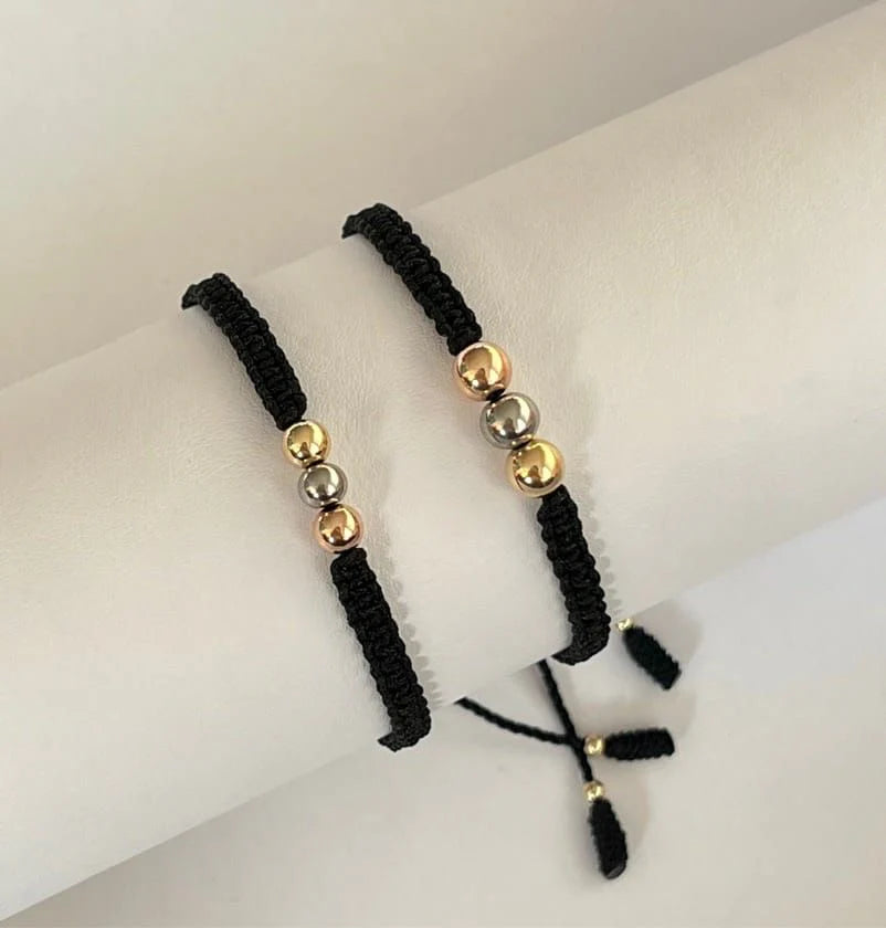 Pulseras Pareja 3 Oros