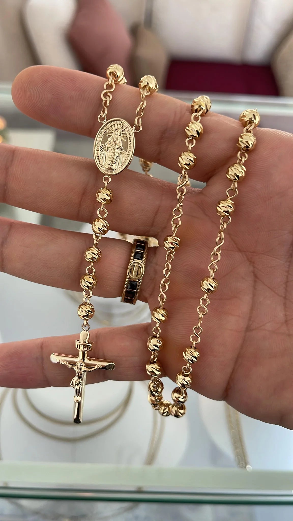 Rosario Balin 6mm Diamantado ( 65cms )