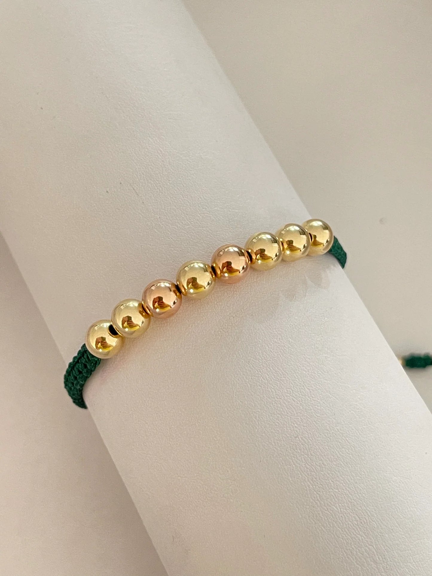 Pulsera Oro Rosado Y Dorado