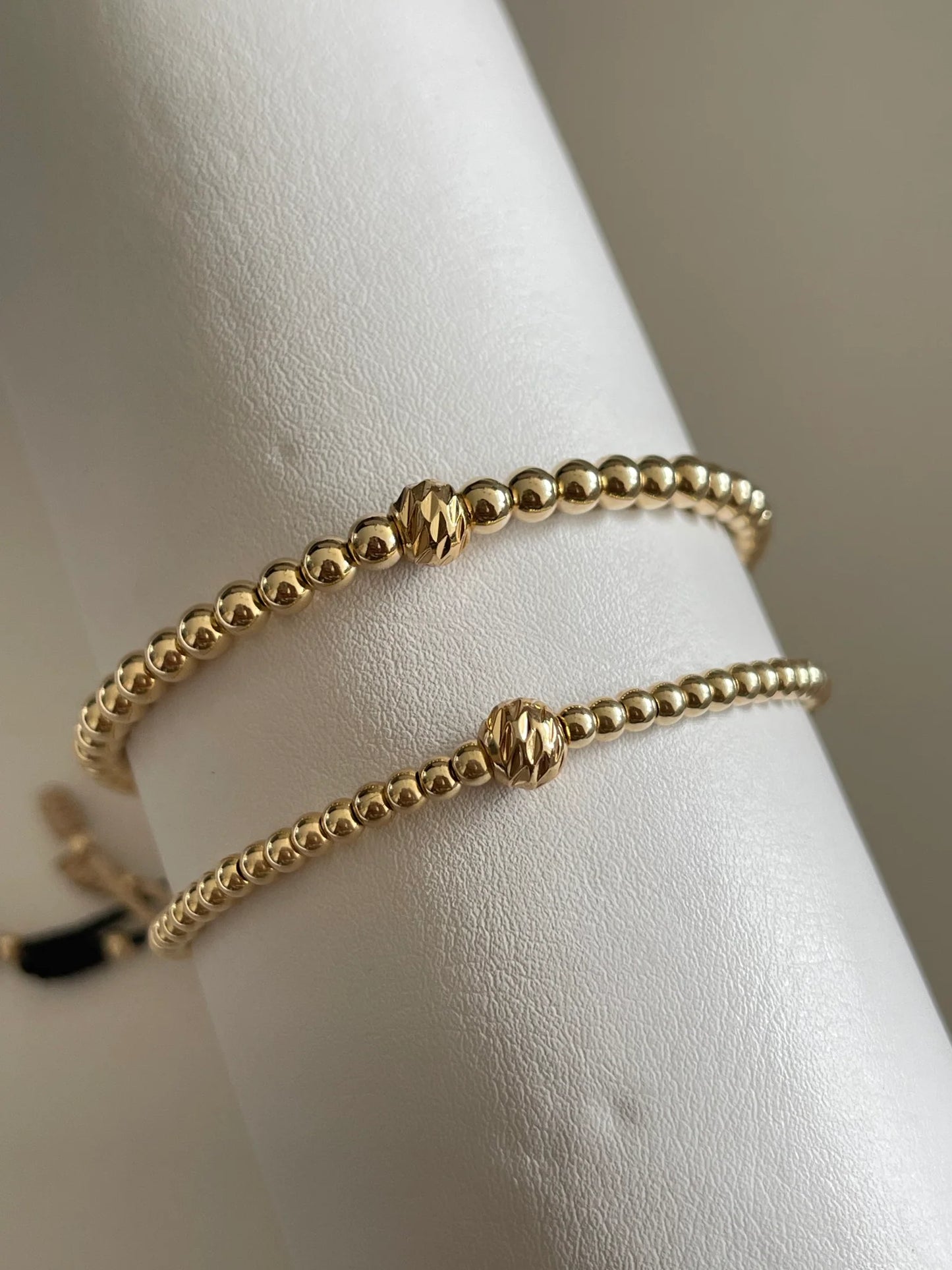 Pulsera De Parejas Diamantada 4mm Y 3mm