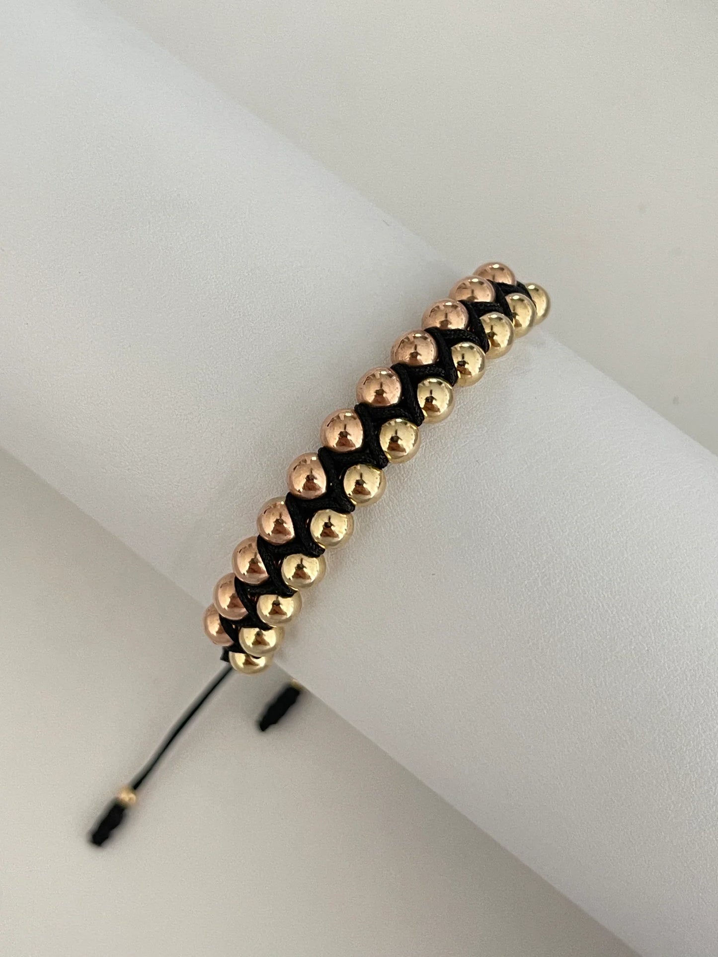 Pulsera entrelazada 2 oros (5mm)