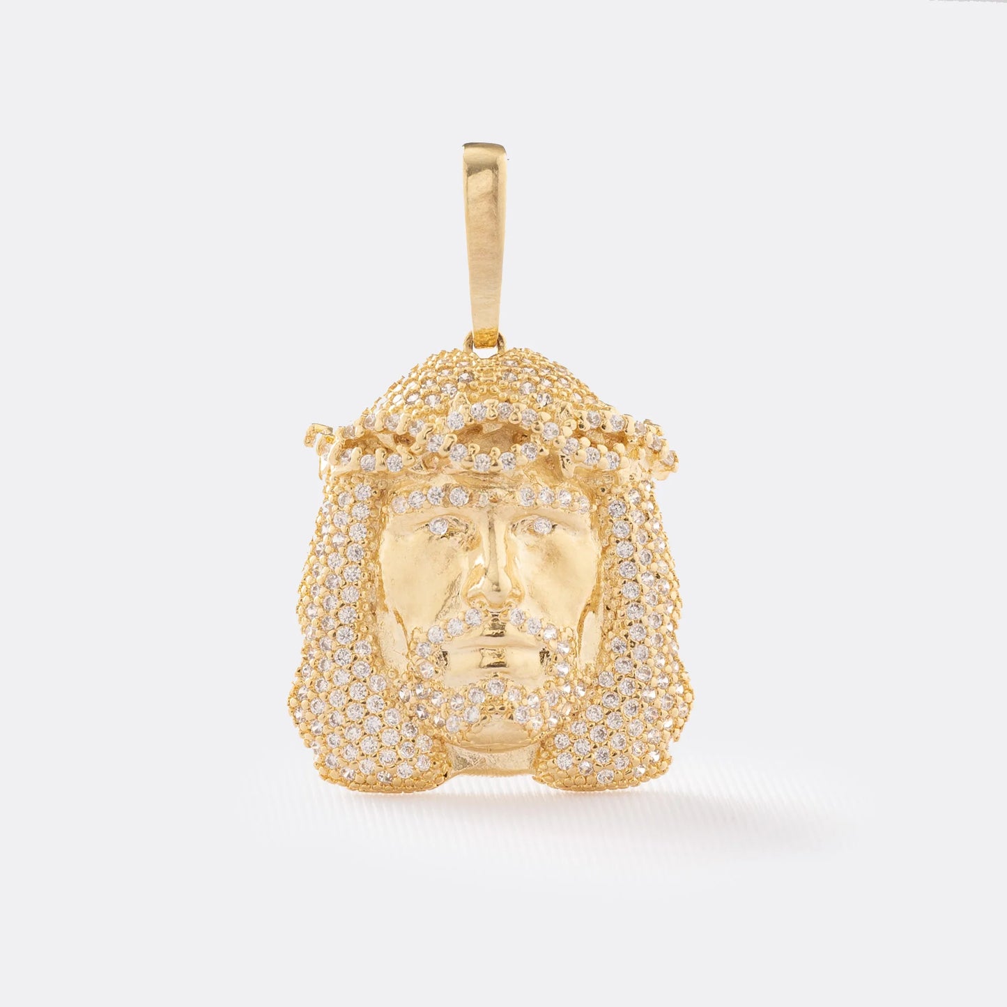 Cadena Franco 65 Cms + Dije Rostro Swarovski Cristal