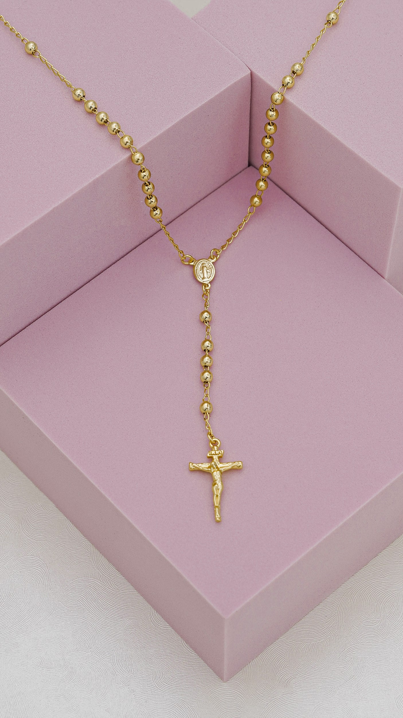 Rosario Jesus Crucificado 3.5 mm 45 Cms