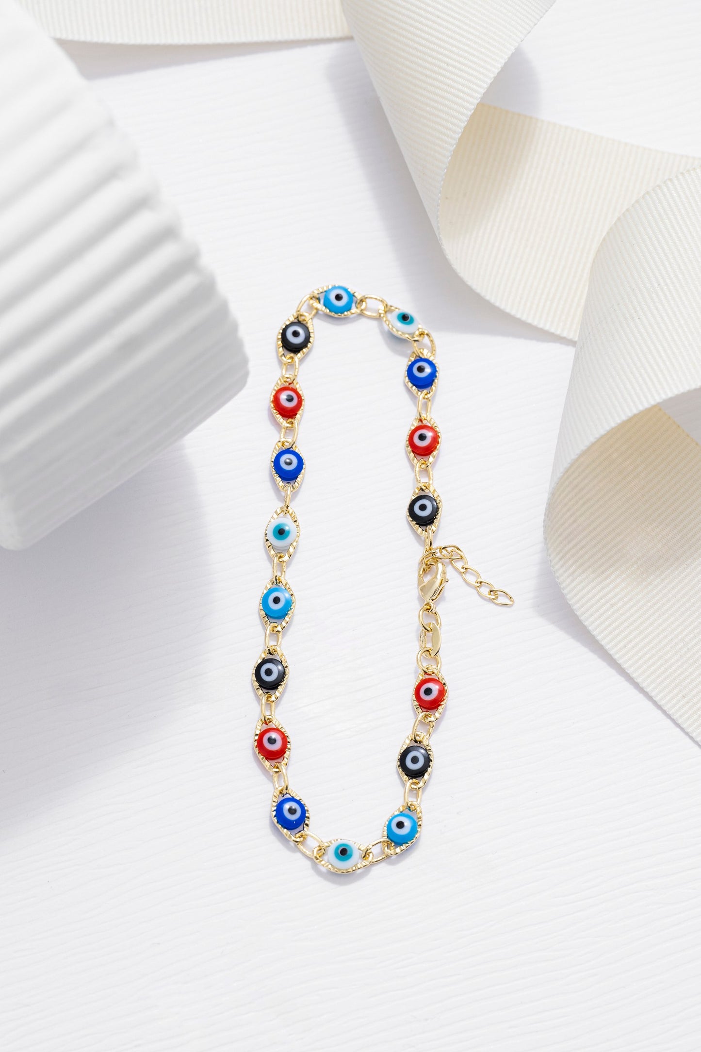 Tobillera Ojo Turco Multicolor 23 Cms + 2 Cms Extensor
