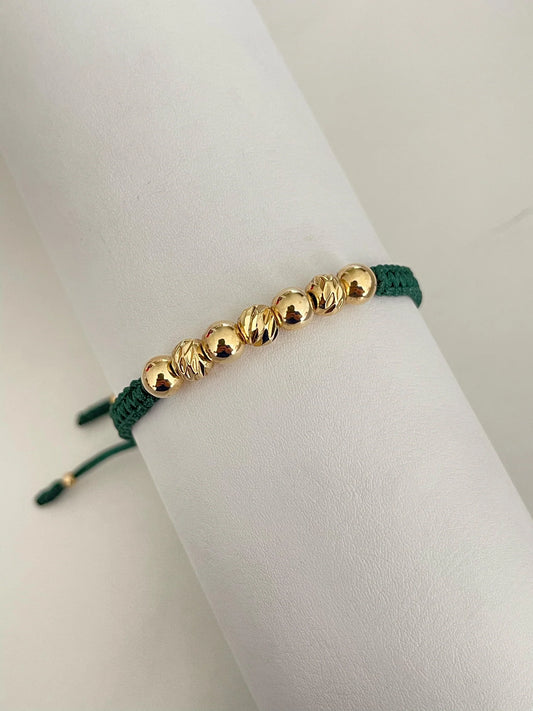 Pulsera 6mm Diamantada Verde