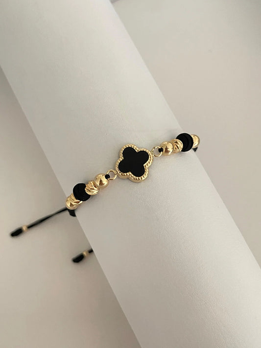 Pulsera trébol negro (5mm, 6mm Neopreno)