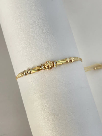 Pulsera canutillo diamantada