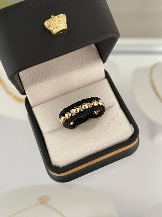 Anillo doble tejido 4mm