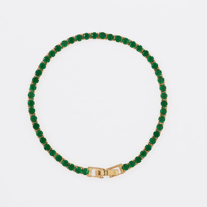 Esclavas Circonias 20 Cms ( Verde, Cristal, Negro )