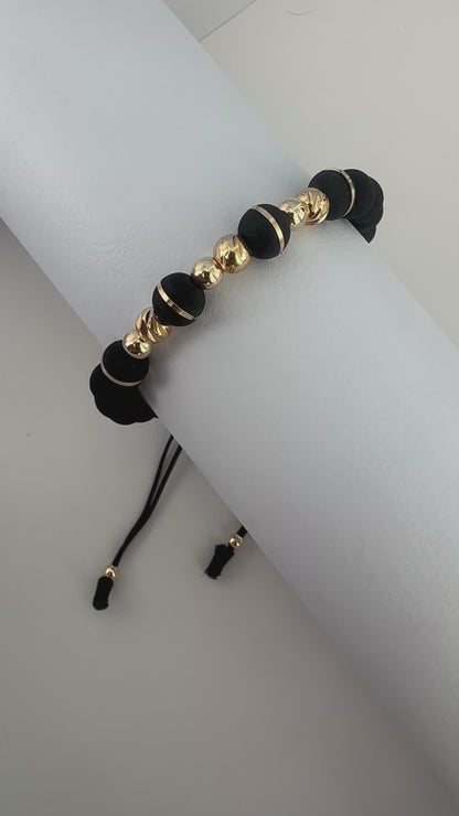 Pulsera diamantada neoro 8mm