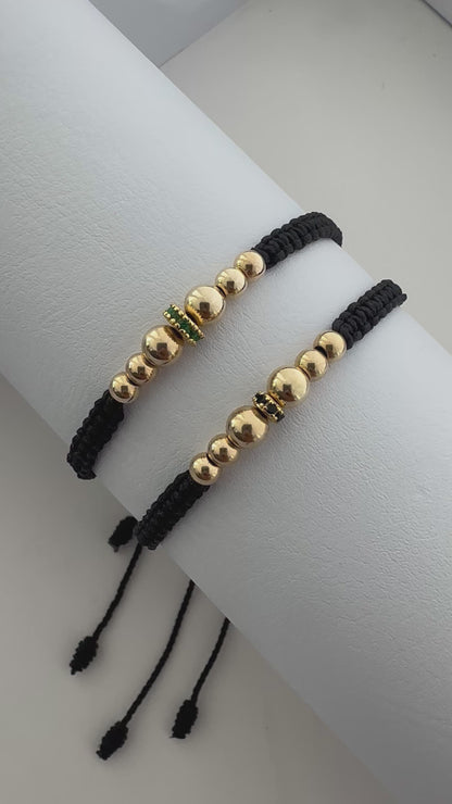 Pulseras pareja 5mm circonios